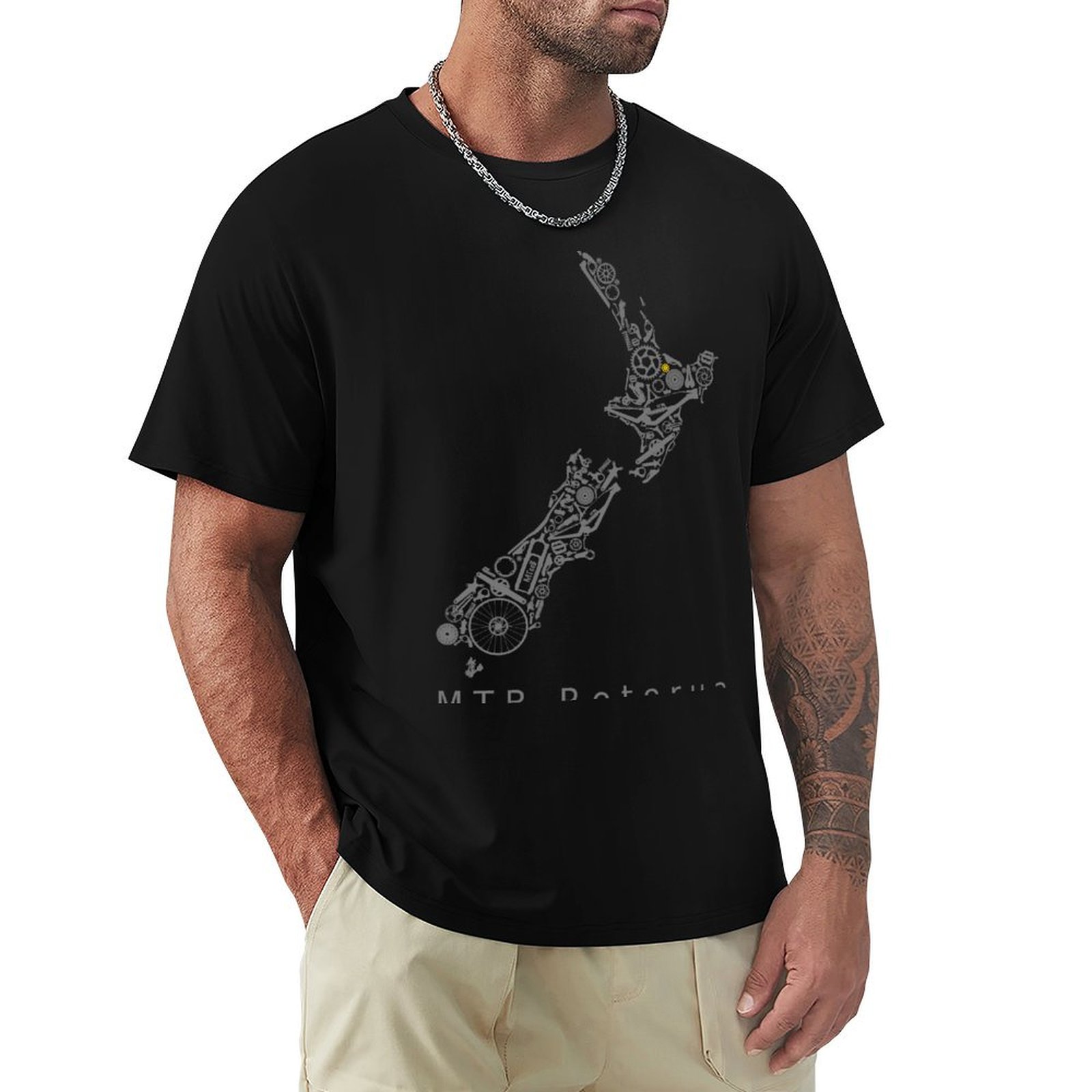 Mountain Biking New Zealand - นิวซีแลนด์ - เสื้อยืด MTB Rotorua สำหรับปั่นจักรยานเสือภูเขาในนิวซีแลนด์