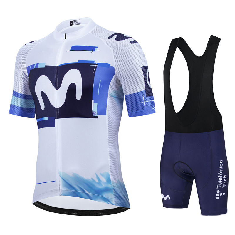 Mountain Biking Underwear - Movistar ทีม Pro ฤดูร้อนชุดขี่จักรยาน Jersey Men's