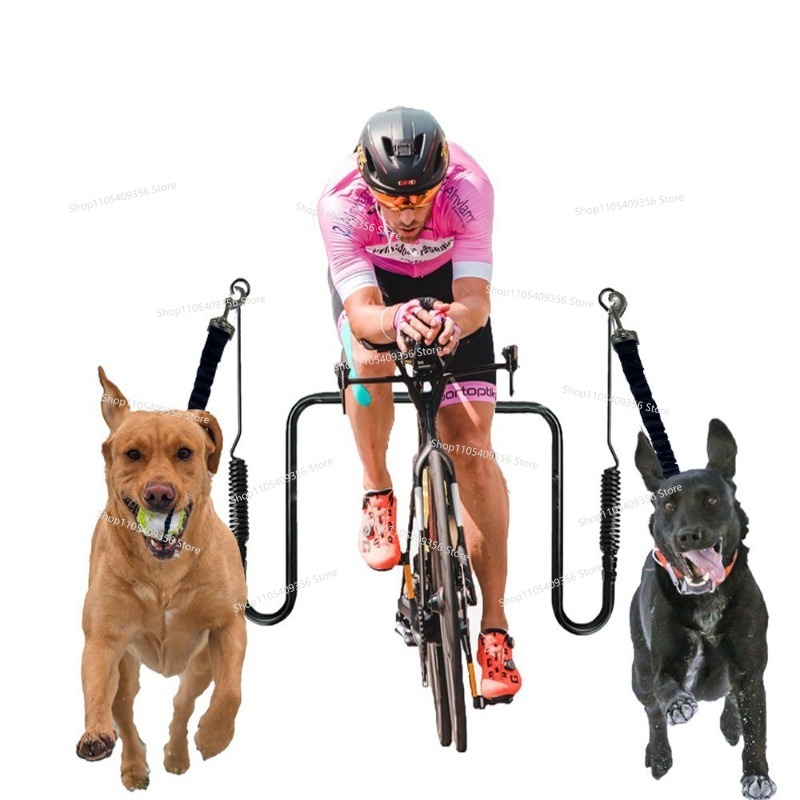Mountain Biking With Dog - สายจูงสุนัขสำหรับจักรยาน สายจูงสุนัขสำหรับปั่นจักรยานเสือภูเขา กีฬากลางแจ้ง จักรยาน